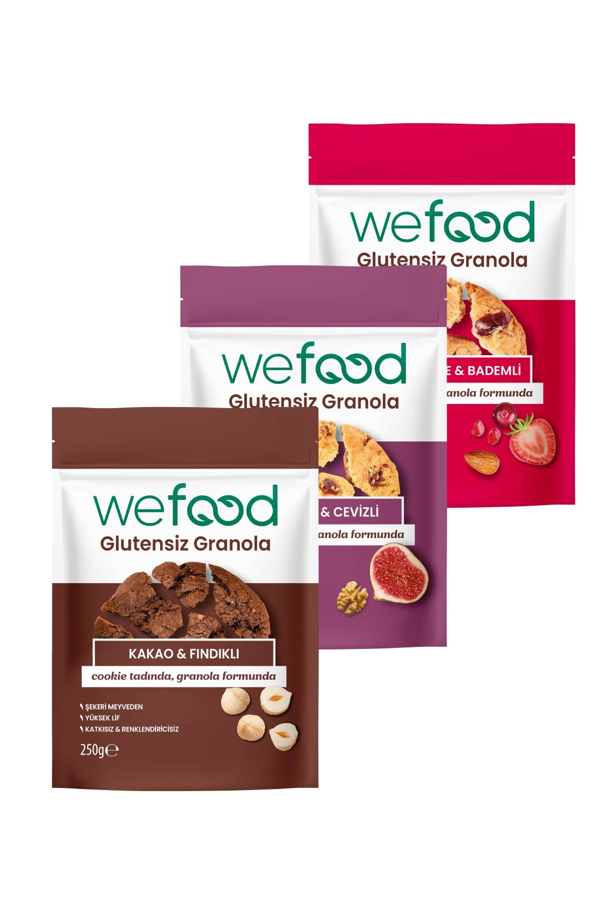Wefood Glutensiz Granola Deneme Paketi 250 g x3 Adet